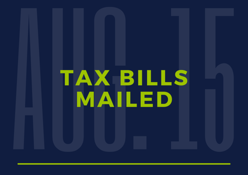 Tax bills mailed